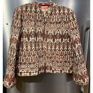 Vintage Designer Handwoven Tribal Western Artisanal Bohemian Chic Blazer Jacket